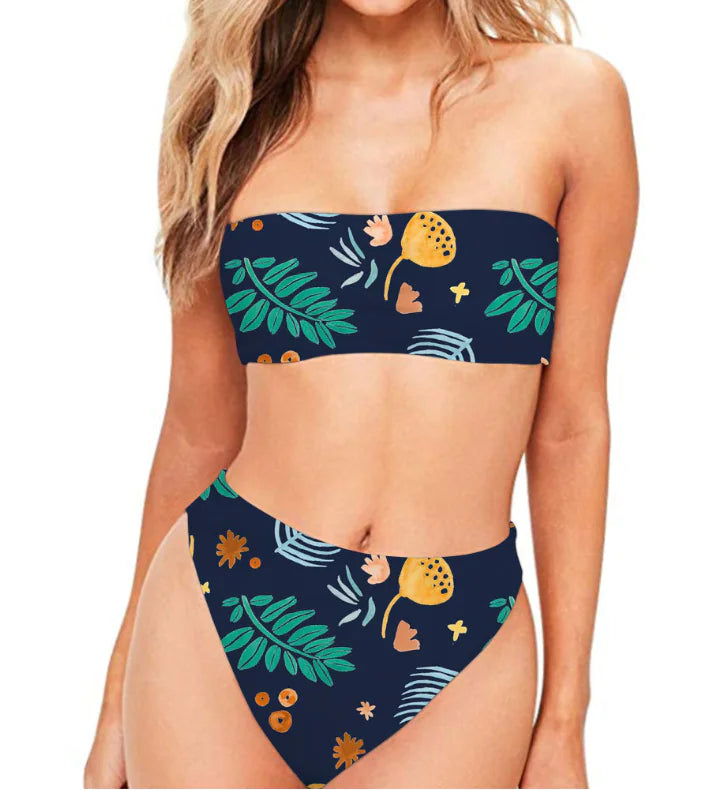 Strapless Two-Piece Sexy Bikini Swimwear