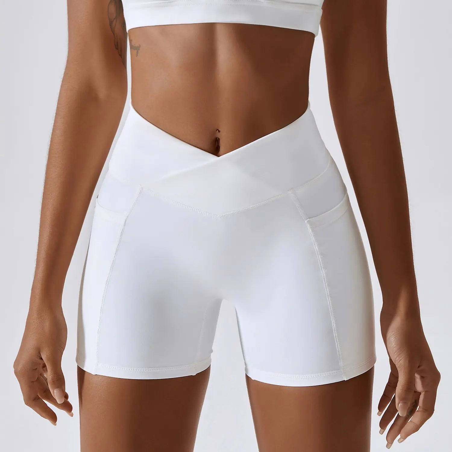 Women's Cross Waist Running Fitness Shorts
