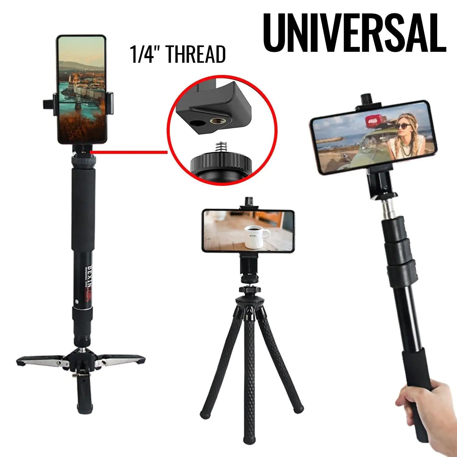 Soporte para Trípode de Smartphone Adaptador de Montaje para Cámara de Teléfono Accesorio para Filmar Video