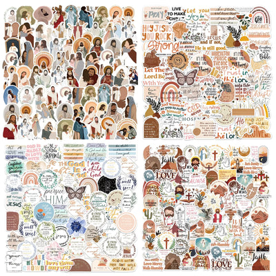 200 pegatinas cristianas inspiradoras para botellas de agua, religiosas, con versículos bíblicos de Jesús, para ordenadores portátiles, fundas de teléfono, diario