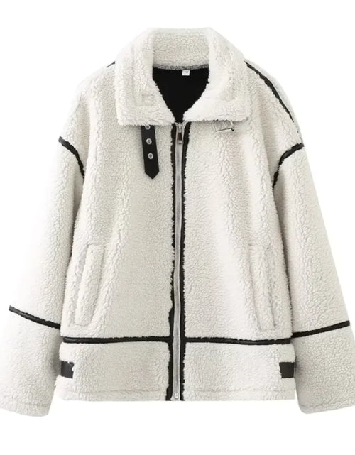 Load image into Gallery viewer, Women&#39;s Patchwork Lambswool Jacket
