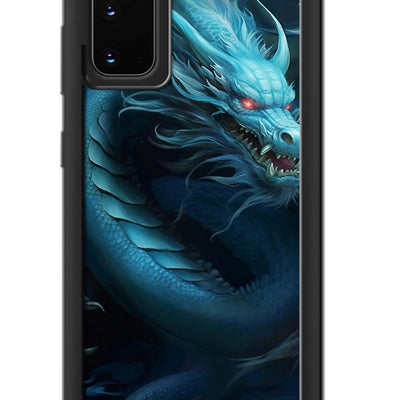 Funda de teléfono Jeuloth para Samsung Galaxy S20 - Carcasas de teléfono con diseño de dragón azul chino - Fundas de TPU - Protección contra caídas