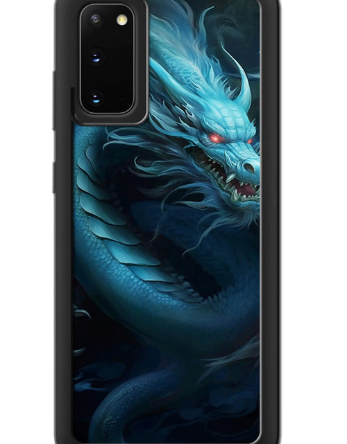 Cargar imagen en el visor de la galería, Funda de teléfono Jeuloth para Samsung Galaxy S20 - Carcasas de teléfono con diseño de dragón azul chino - Fundas de TPU - Protección contra caídas
