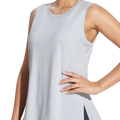 BALEAF Workout Tank Tops for Women Sleeveless Athletic Tops Loose Fit Running Shirts High Neck Yoga Gym Clothes Grey XL