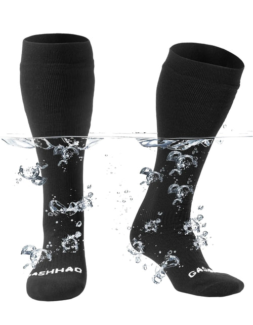 Load image into Gallery viewer, Gash Hao Waterproof Socks Hiking Gear Wading All-Weather Outdoor Sports Fishing Skiing Kayaking Camping Mens And Women（BLACK-XL）
