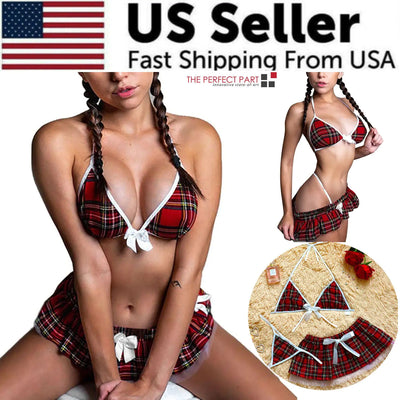 Lingerie sexy écolière, robe de nuit, sous-vêtements, babydoll pour femmes aux États-Unis