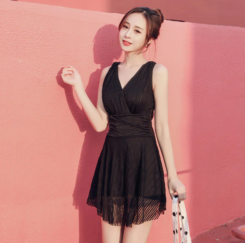 One-Piece Skirted Swimwear and Swim Suits