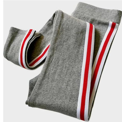 Striped Sports Pants, Leggings, Tapered Pants