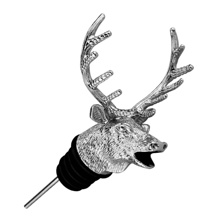 Deer Head Wine Pourer and Stopper Set