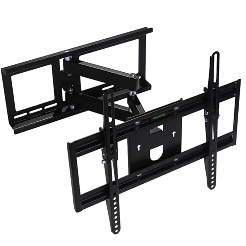 Mueble de TV negro con soporte de pared