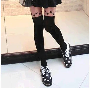 Collants et bas en patchwork imprimé