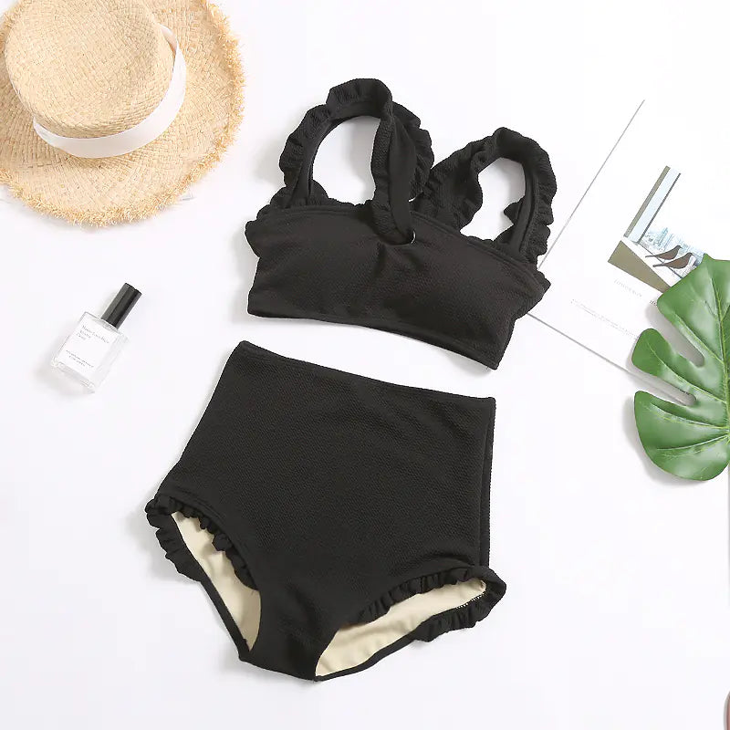 Korean Style High Waist Bikini Swimwear for Women