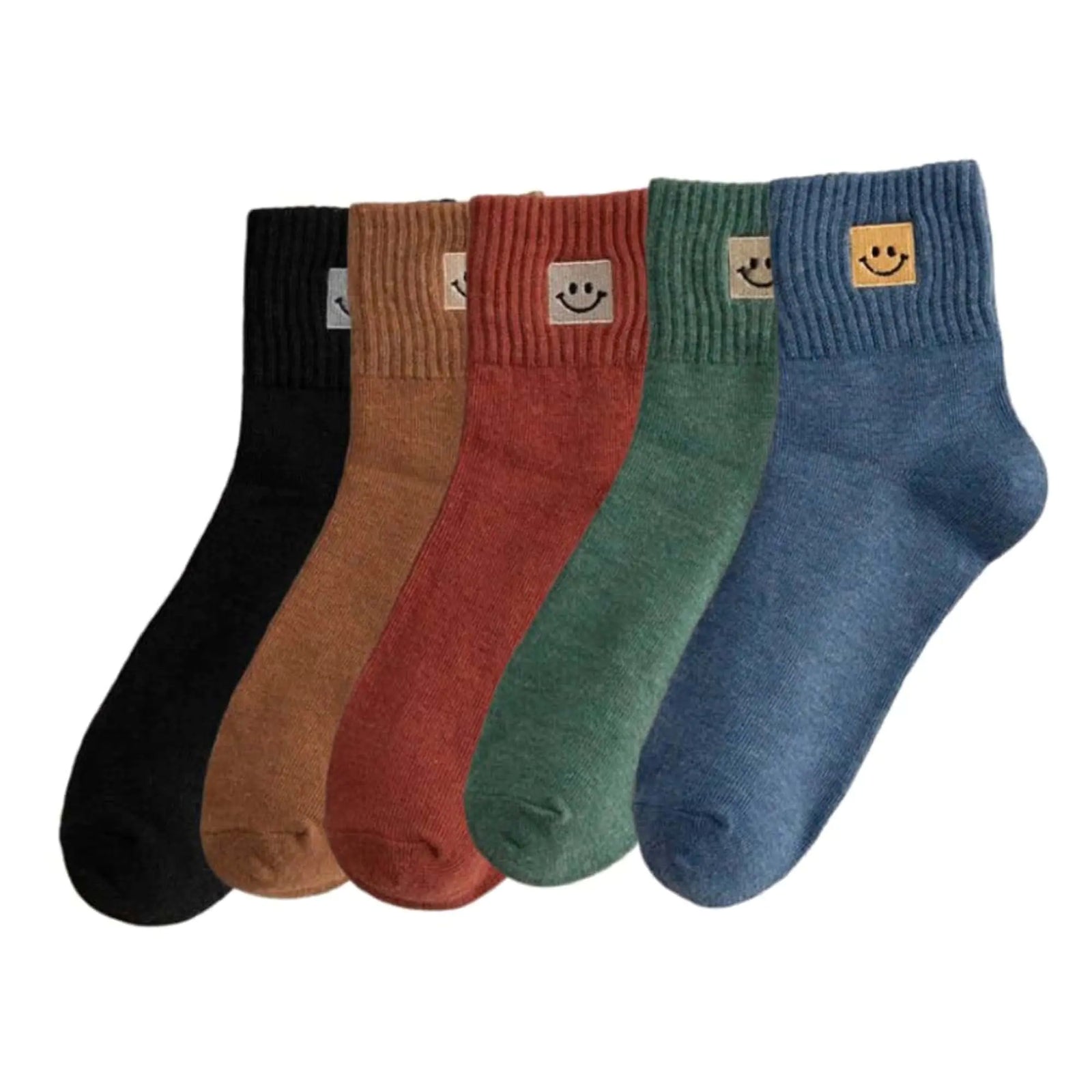 Chaussettes mignonnes avec visage souriant – Lot de 5 paires de chaussettes amusantes et à la mode, chaussettes dessin animé, chaussettes basses amusantes pour femmes, dames et filles
