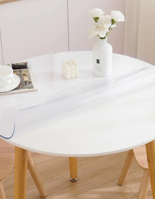 Load image into Gallery viewer, Eisdroma 54 Inch Clear Round Table Cover Protector Clear Round Table Protector for Dining Room Table 1.5mm Thick Round Plastic Table Cover Vinyl Table Protector Waterproof Round Table Pad

