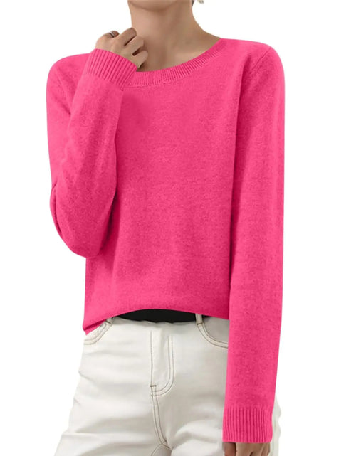 Load image into Gallery viewer, Cashmere Sweaters for Women Womens Fashion Clothes Long Sleeve Tops for Women Womens Sweaters New Years Eve Outfits Women Valentines Sweater Women Holiday Tops for Women(B CamelXL)
