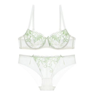 Ensemble Soutien-gorge brodé ultra-fin, Lingerie européenne de mode