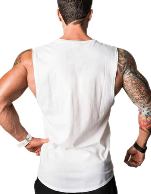 Load image into Gallery viewer, Men&#39;s Cotton Vest for Breathable Gym Exercise
