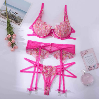 Nouvelle Lingerie Brodé Dentelle à Armatures avec Bretelles