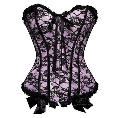 Lace Print Shapewear Dress with Ruffled Bow Detail