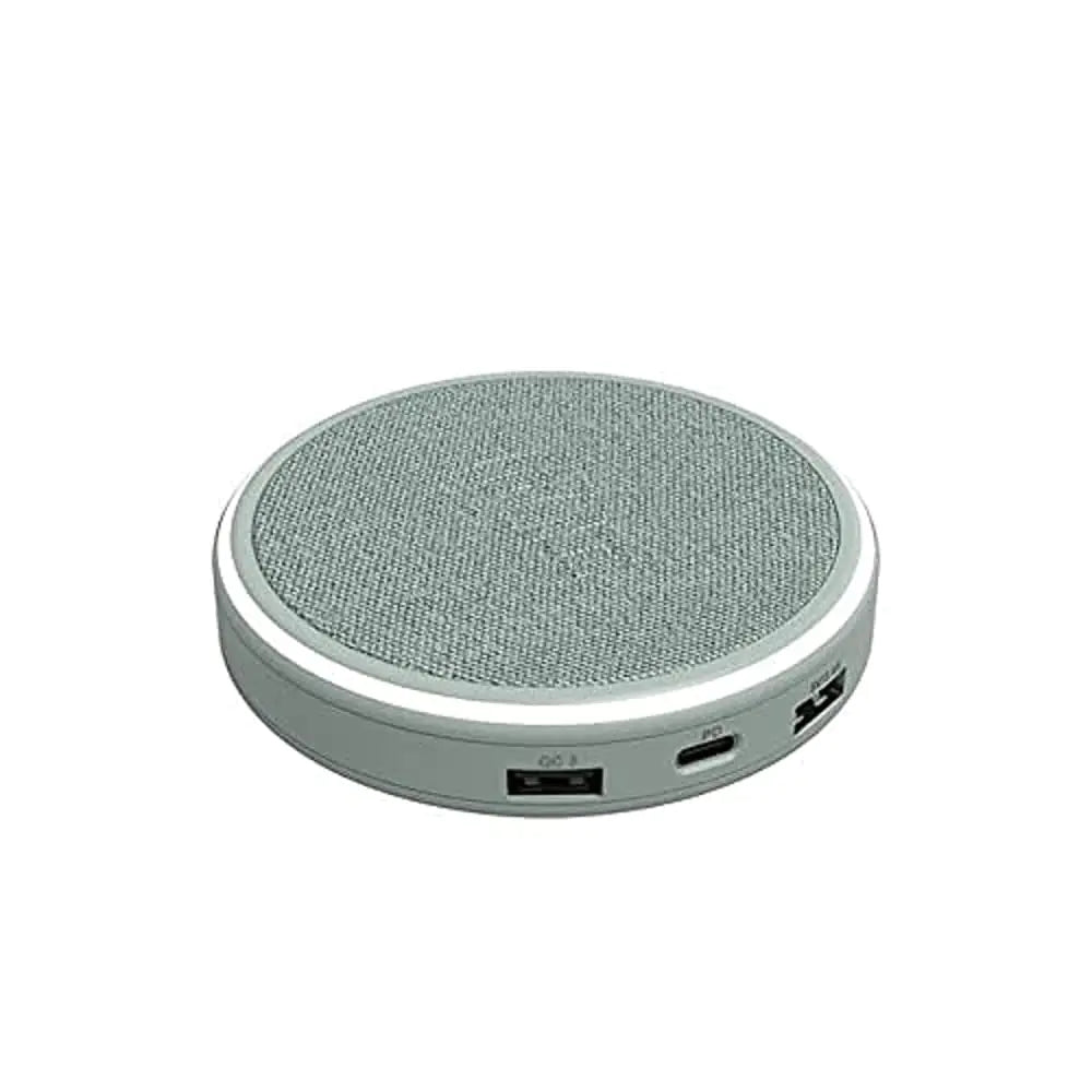 Estación de Carga Inalámbrica Halo para Teléfono Cargador Inalámbrico Universal para Teléfono con Puertos USB-A y USB-C para Dispositivos Habilitados para Qi Dispositivos USB Verde Orgánico