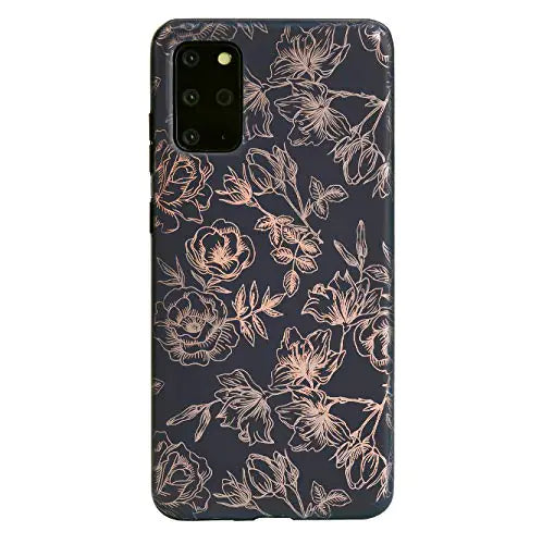 Cargar imagen en el visor de la galería, Velvet Caviar Compatible con Funda Samsung Galaxy S20+ Plus - Carcasas Protectoras Bonitas para Mujeres y Niñas (Negro Oro Rosa Flores)
