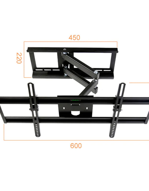 Cargar imagen en el visor de la galería, Mueble de TV negro con soporte de pared
