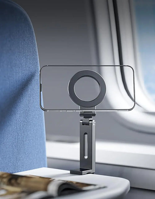 Cargar imagen en el visor de la galería, Aaoera Soporte de Teléfono para Avión MagsafeSoporte de Teléfono para AviónEsenciales para Viajes en AviónSoporte de Teléfono para AviónSoporte de Teléfono de ViajeEsenciales para VuelosSoporte Magnético de Aluminio para Teléfono para Avión (Gris)
