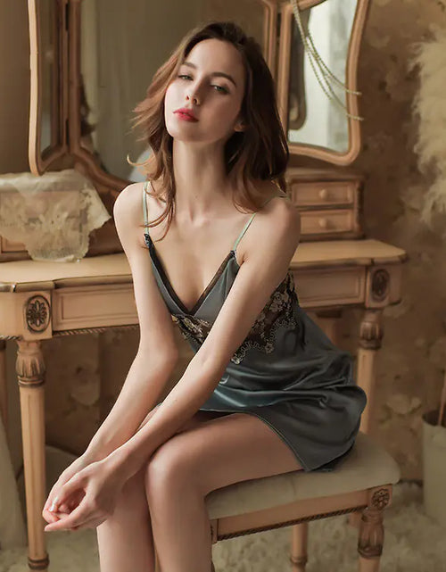 Load image into Gallery viewer, Lace Nightdress Set - Lingerie and Sleepwear
