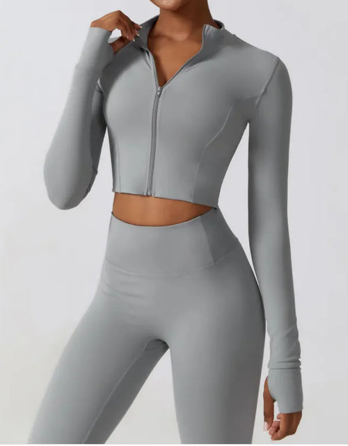 Load image into Gallery viewer, Zippered Women&#39;s Outdoor Running Jacket
