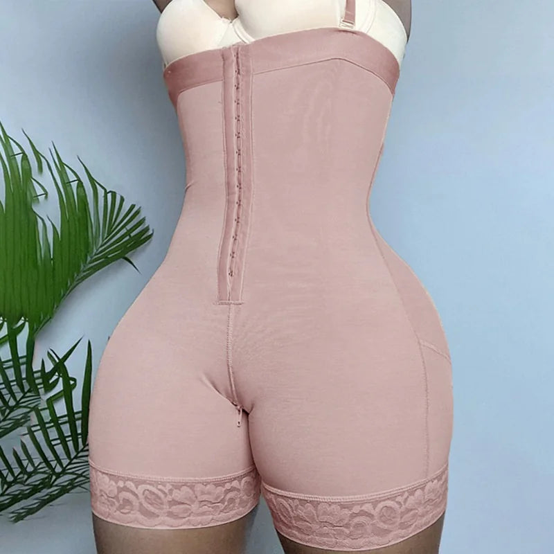 One-Piece Plus Size Shapewear Bodysuit with Zipper & Butt-Lift