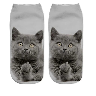 Chaussettes Imprimé Chat - Chaussettes au Design Unique