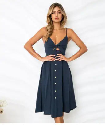 Load image into Gallery viewer, Women Summer Dresses Sleeveless Backless Strap Long Close-fitting Sheath Female Party Evening Dresses Vestidos
