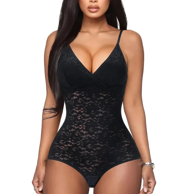 Women's Lace Body Shaping Corset – Beautiful Back Shapewear Jumpsuit
