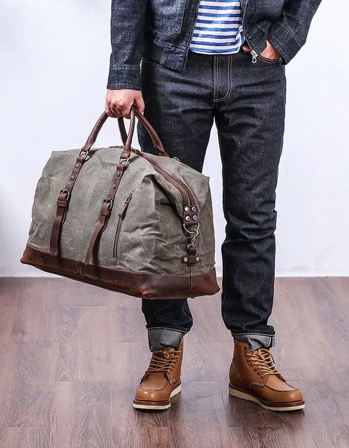 Load image into Gallery viewer, Large Waterproof Canvas Travel Bag for Men
