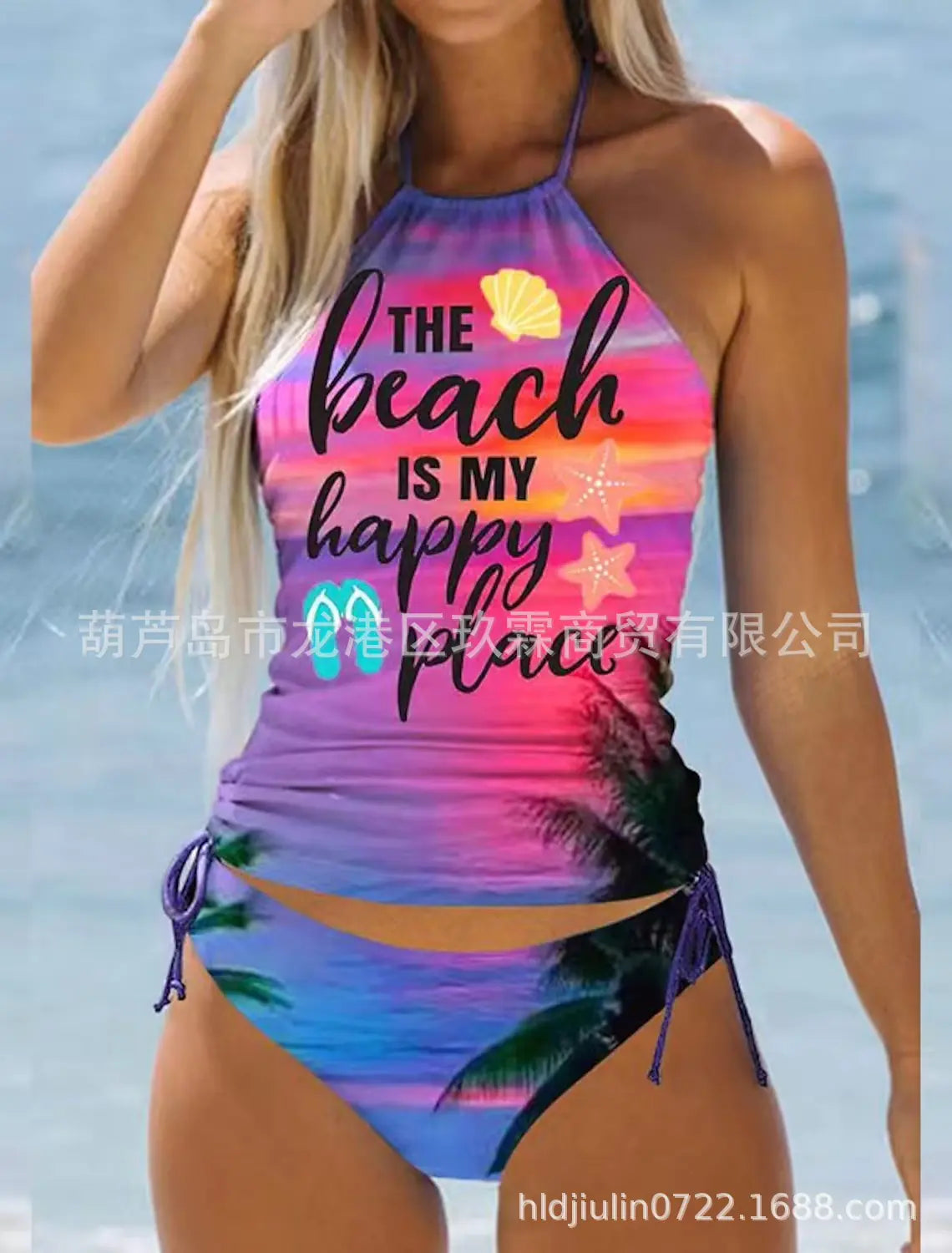 2023 Women's Black Triangle Bikini Swimwear Set