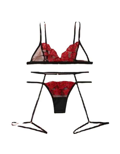 Load image into Gallery viewer, Lace Embroidered Lingerie Set for Women
