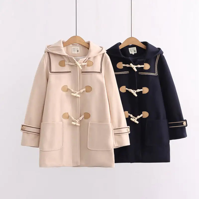 Cute Hooded Loose Fitting Jacket