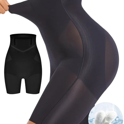 PRETTYWELL Shapewear Tummy Control Shorts for Women Comfort High Waisted Body Shaper Shorts Seamless no Rolling Thigh Slimmer Black