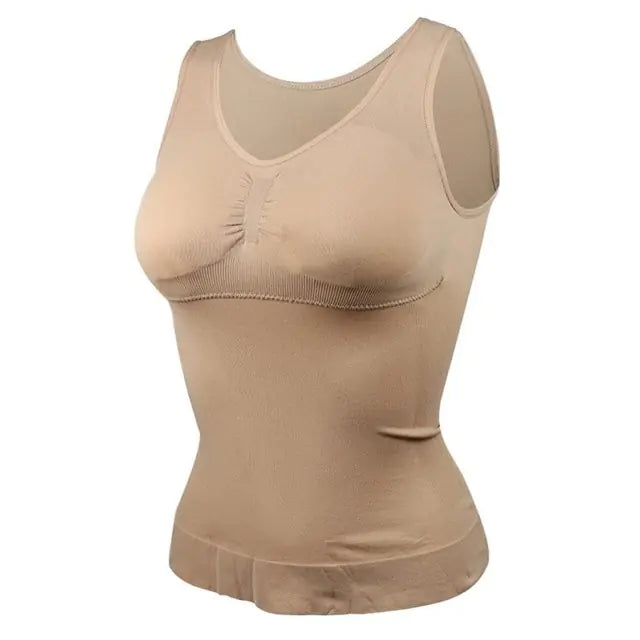 Camiseta de tirantes moldeadora para mujer con relleno