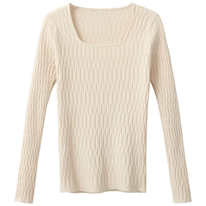 Stylish Women's Slim Round Neck Long-Sleeved Sweaters