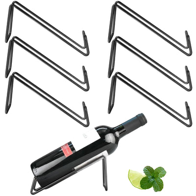 SuproBarware Wine Rack - Stainless Steel Single Wine Bottle Holder Set of 6 Stylish Wine Bottle Organizer Great for Wine Lovers Countertop Liquor Bottle Stand Wine Organizer Rack for Dining Table