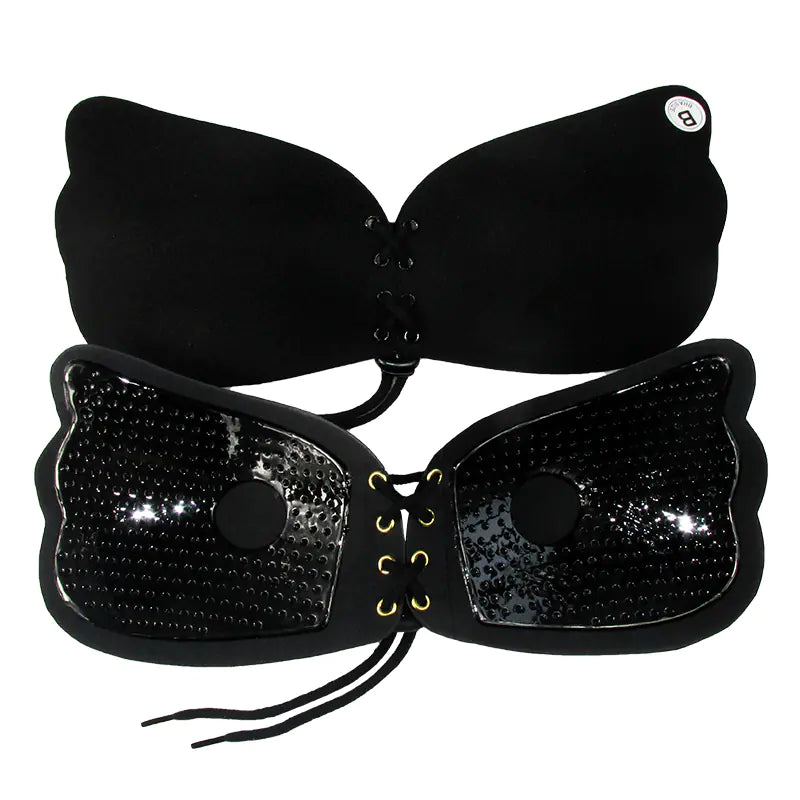 Soutien-gorge invisible, caches-tétons en silicone, ensemble de lingerie