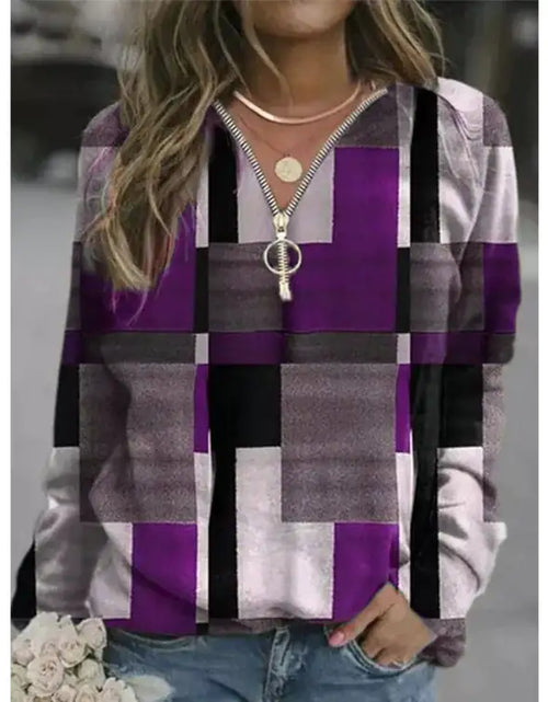 Load image into Gallery viewer, Women's Checkered Sweaters and Fleece Jackets
