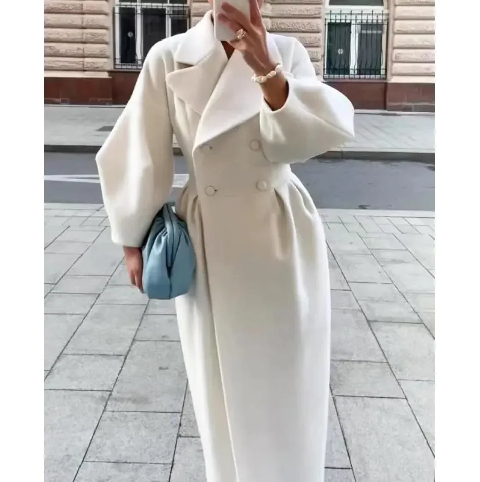 Chaqueta vintage de solapa con mangas farol