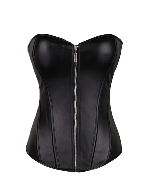 Load image into Gallery viewer, Leather Zipper Corset Shapewear for Women
