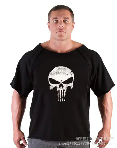 Men's Batman Print Gym Short Sleeve Shirt