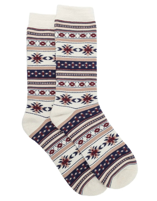 Load image into Gallery viewer, ASR Outdoor Beige Southwest Navajo Mens Socks Hiking Gear Camping Accessories 1 Pair
