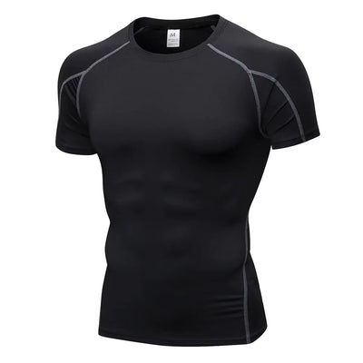 EARGFM Mens Compression Shirt Athletic Short Sleeve Quick Dry Base-Layer Workout Running Sports Active Fitted 1 Pack #B Grey Medium