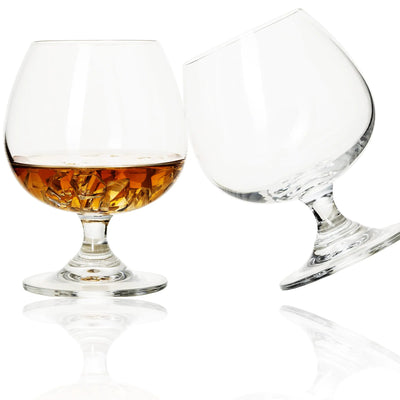 BothEarn Brandy Snifters Set of 2-13.5 Ounce (400 ml) Small Crystal Cognac Glasses - Good for Whiskey Bourbon Beer Milk Drink in Home Party Wedding Anniversary BE031
