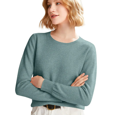 Cashmere Sweaters for WomenAmazon Online ComOfertas Del Dia De Hoy RelampagoLadies Wool Western Soft Petite Light Sweaters Pullovers Crew Neck Sweatshirts 2025 Spring Long Sleeve Tops(Mint GreenL)